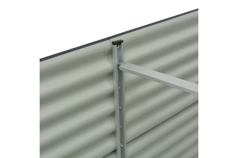 Høybed 240x80x81 cm galvanisert stål grå - Hagemøbler - Øvrig utendørs - Tilbehør utendørs - Hagekrukker