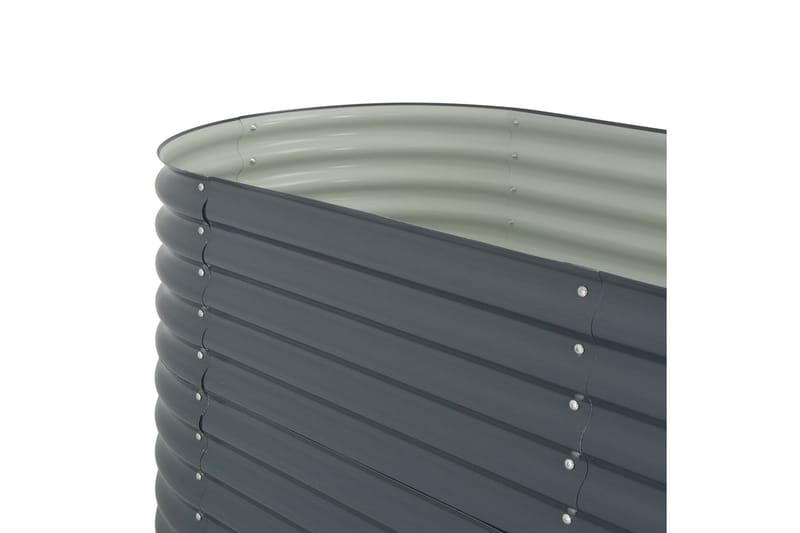 Høybed 240x80x81 cm galvanisert stål grå - Hagemøbler - Øvrig utendørs - Tilbehør utendørs - Hagekrukker