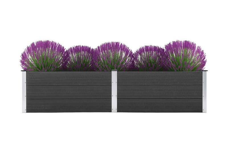 Høybed 250x100x54 cm WPC grå - Hagemøbler - Øvrig utendørs - Tilbehør utendørs - Hagekrukker