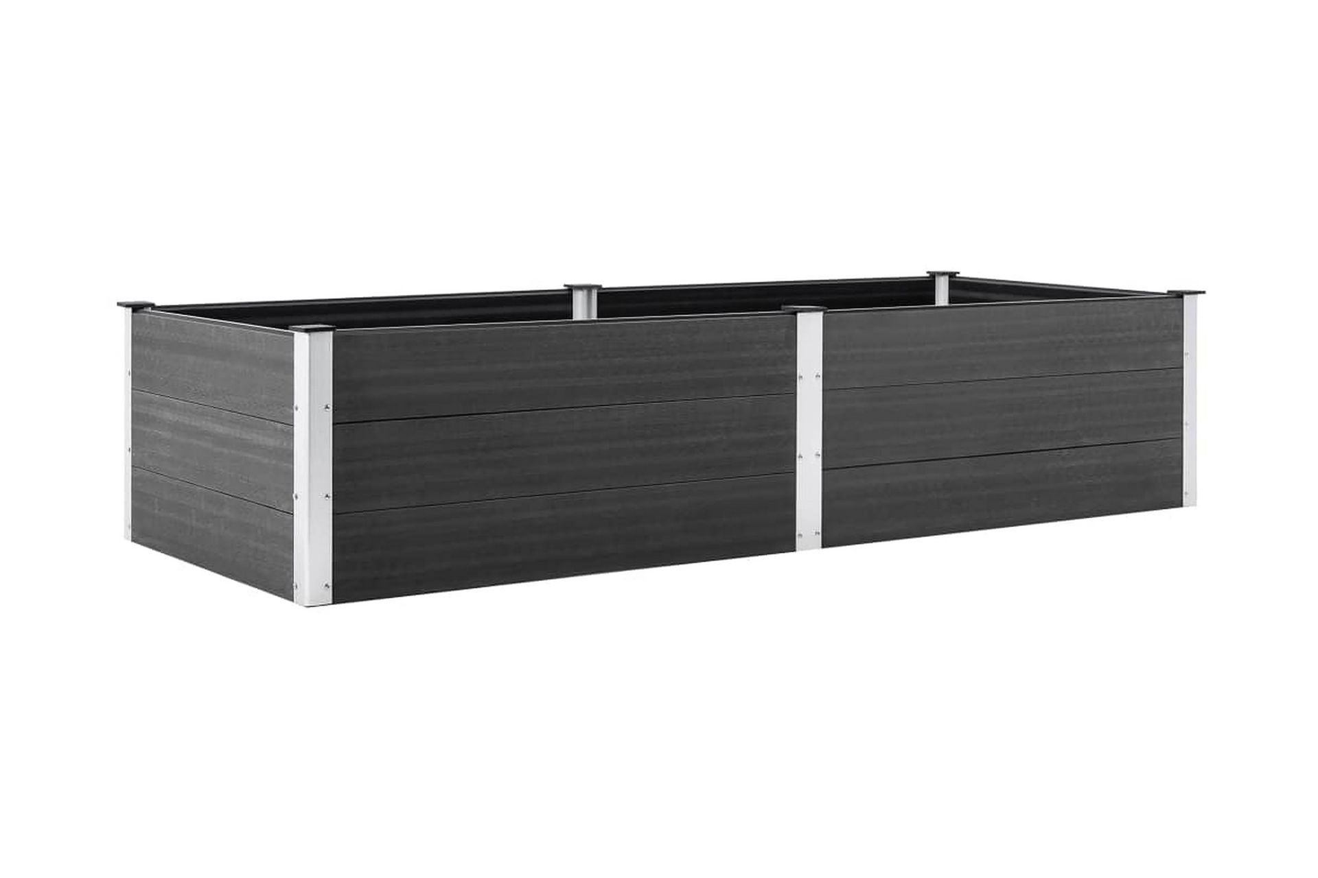 Høybed 250x100x54 cm WPC grå - Hagemøbler - Øvrig utendørs - Tilbehør utendørs - Hagekrukker