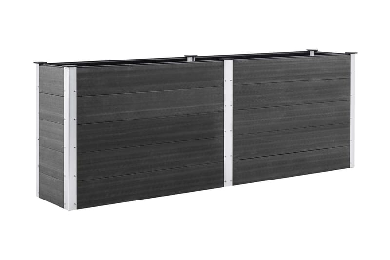Høybed 250x100x91 cm WPC grå - Hagemøbler - Øvrig utendørs - Tilbehør utendørs - Hagekrukker
