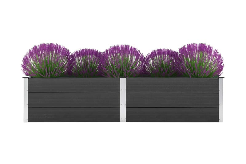 Høybed 250x50x54 cm WPC grå - Blomsterkasser - Hagekrukker