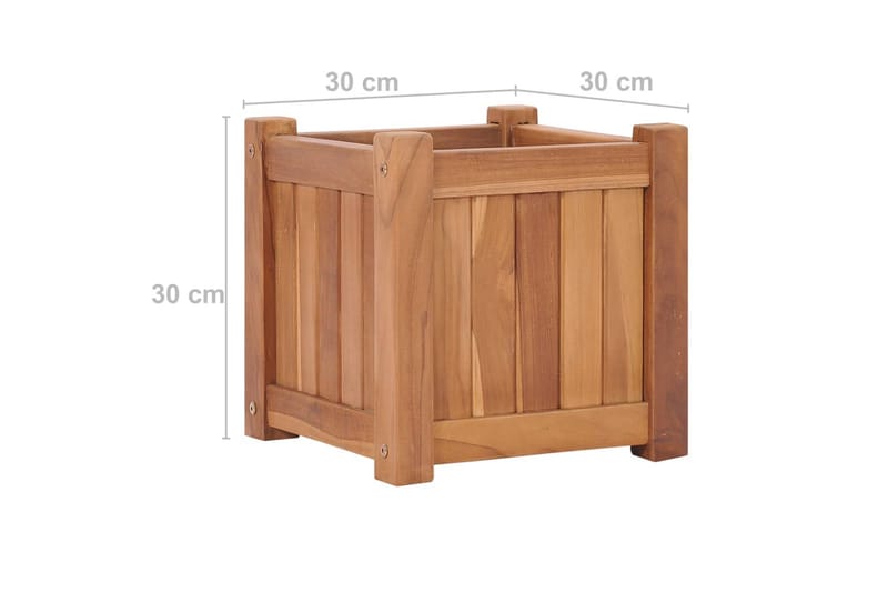 Høybed 30x30x30 cm heltre teak - Hagemøbler - Øvrig utendørs - Tilbehør utendørs - Hagekrukker