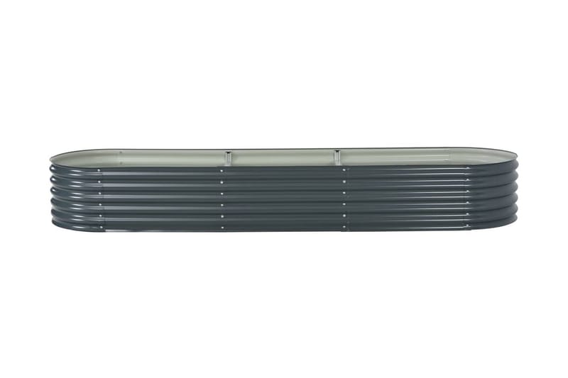 Høybed 320x80x44 cm galvanisert stål grå - Hagemøbler - Øvrig utendørs - Tilbehør utendørs - Hagekrukker
