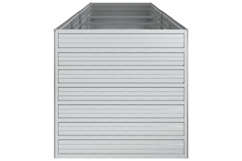 Høybed 320x80x77 cm galvanisert stål sølv - Silver - Hagemøbler - Øvrig utendørs - Tilbehør utendørs - Hagekrukker