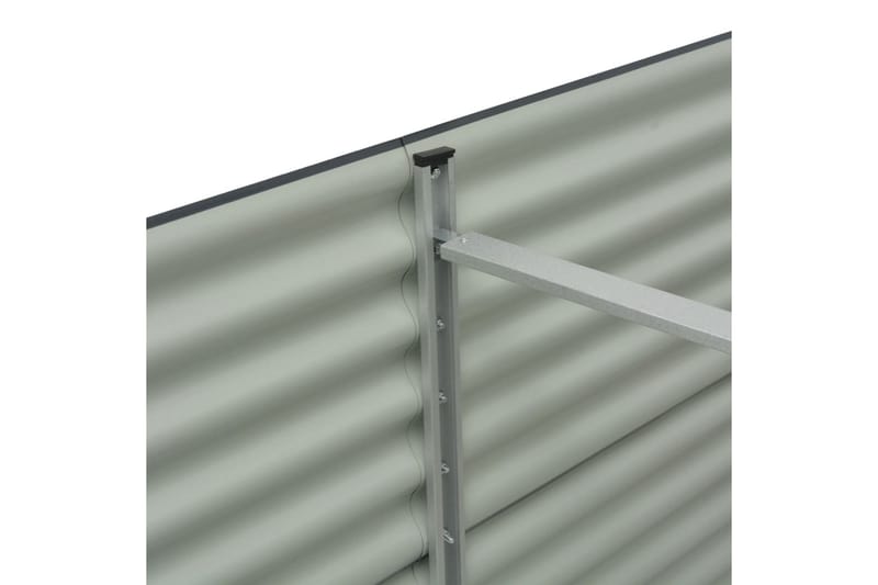 Høybed 320x80x81 cm galvanisert stål grå - Hagemøbler - Øvrig utendørs - Tilbehør utendørs - Hagekrukker