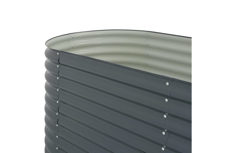 Høybed 320x80x81 cm galvanisert stål grå - Hagemøbler - Øvrig utendørs - Tilbehør utendørs - Hagekrukker