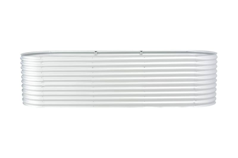 Høybed 320x80x81 cm galvanisert stål sølv - Hagemøbler - Øvrig utendørs - Tilbehør utendørs - Hagekrukker