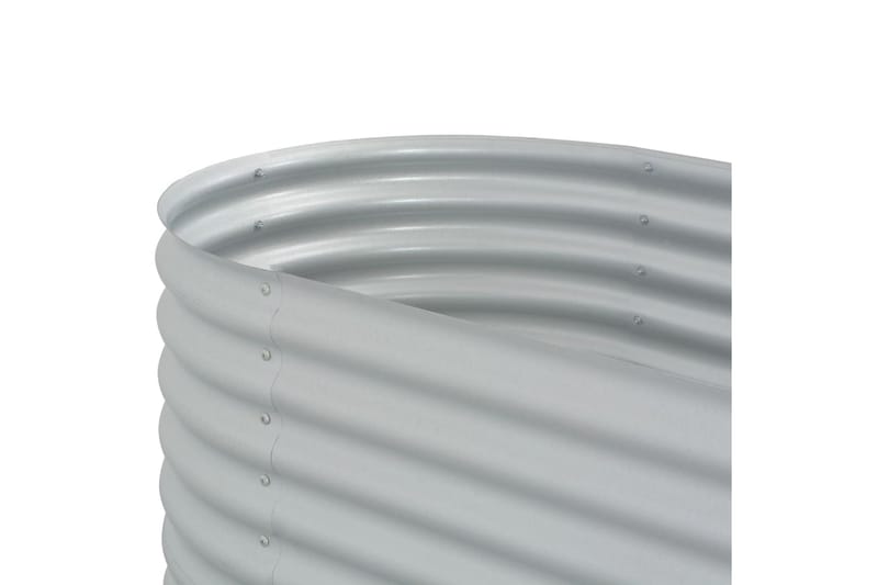 Høybed 320x80x81 cm galvanisert stål sølv - Hagemøbler - Øvrig utendørs - Tilbehør utendørs - Hagekrukker