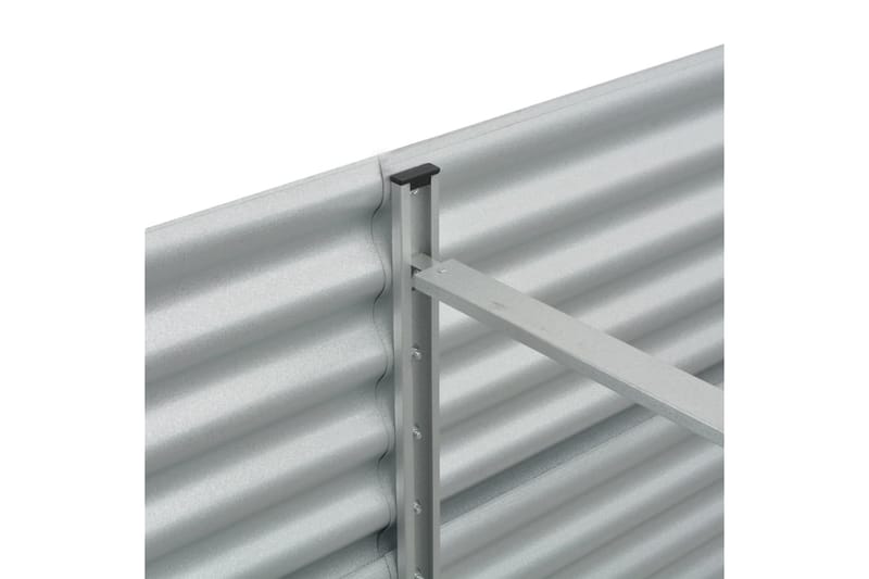 Høybed 320x80x81 cm galvanisert stål sølv - Hagemøbler - Øvrig utendørs - Tilbehør utendørs - Hagekrukker