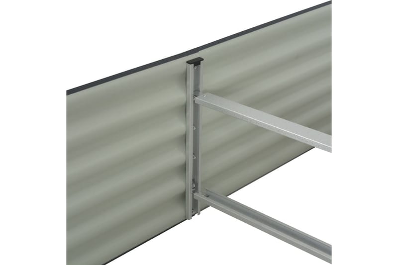 Høybed 400x80x44 cm galvanisert stål grå - Hagemøbler - Øvrig utendørs - Tilbehør utendørs - Hagekrukker
