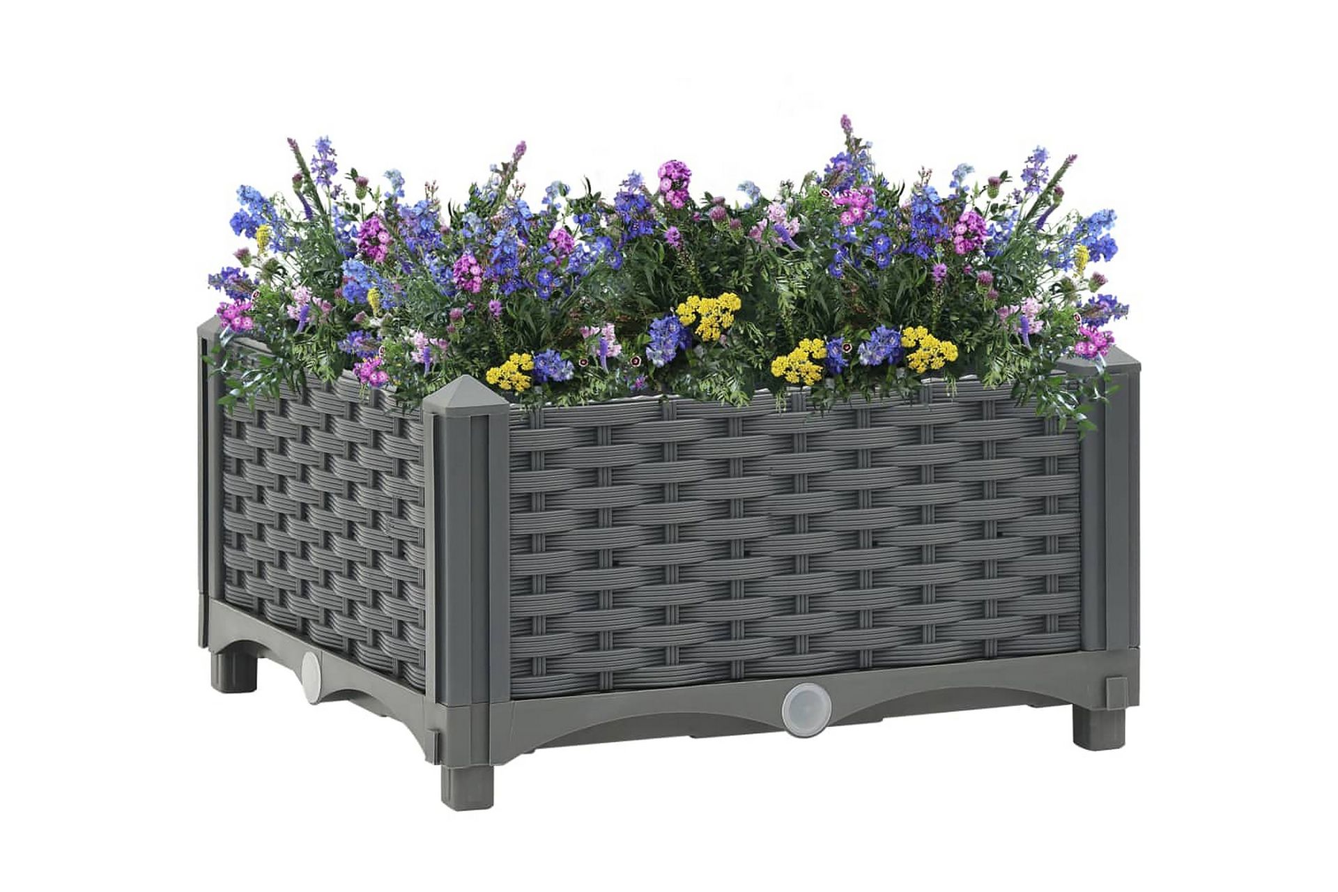 Høybed 40x40x23 cm polypropylen - Grå - Hagemøbler - Øvrig utendørs - Tilbehør utendørs - Hagekrukker