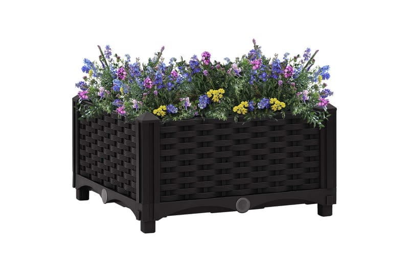 Høybed 40x40x23 cm polypropylen - Svart - Hagemøbler - Øvrig utendørs - Tilbehør utendørs - Hagekrukker