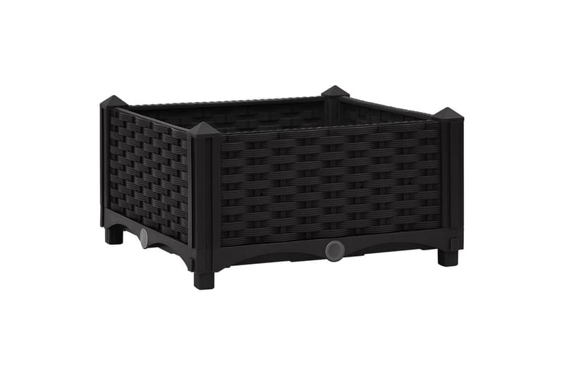 Høybed 40x40x23 cm polypropylen - Svart - Hagemøbler - Øvrig utendørs - Tilbehør utendørs - Hagekrukker