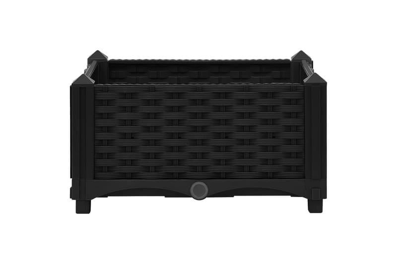 Høybed 40x40x23 cm polypropylen - Svart - Hagemøbler - Øvrig utendørs - Tilbehør utendørs - Hagekrukker