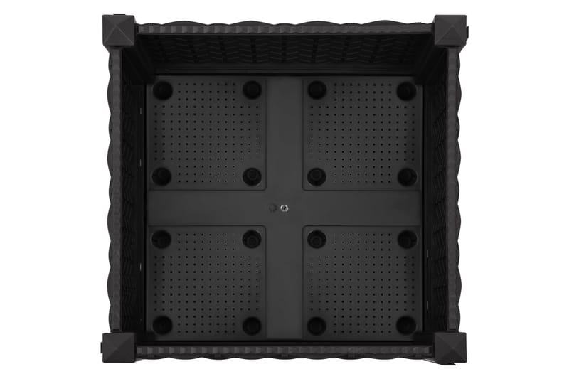 Høybed 40x40x23 cm polypropylen - Svart - Hagemøbler - Øvrig utendørs - Tilbehør utendørs - Hagekrukker
