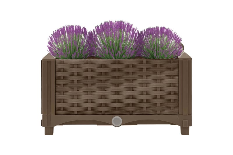 Høybed 40x40x23 cm polypropylen - Brun - Hagemøbler - Øvrig utendørs - Tilbehør utendørs - Hagekrukker