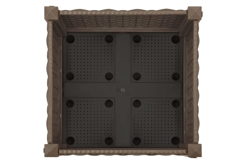 Høybed 40x40x23 cm polypropylen - Brun - Hagemøbler - Øvrig utendørs - Tilbehør utendørs - Hagekrukker