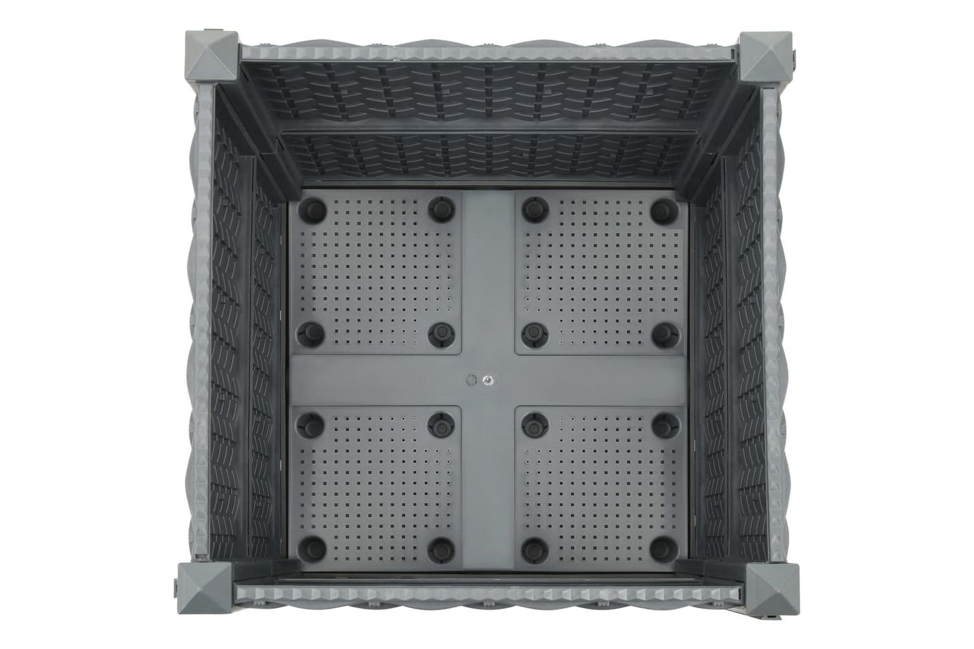 Høybed 40x40x38 cm polypropylen - Grå - Hagemøbler - Øvrig utendørs - Tilbehør utendørs - Hagekrukker