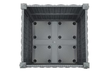 Høybed 40x40x38 cm polypropylen - Grå - Hagemøbler - Øvrig utendørs - Tilbehør utendørs - Hagekrukker