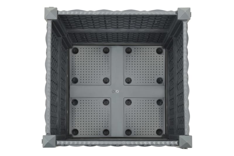 Høybed 40x40x38 cm polypropylen - Grå - Hagemøbler - Øvrig utendørs - Tilbehør utendørs - Hagekrukker