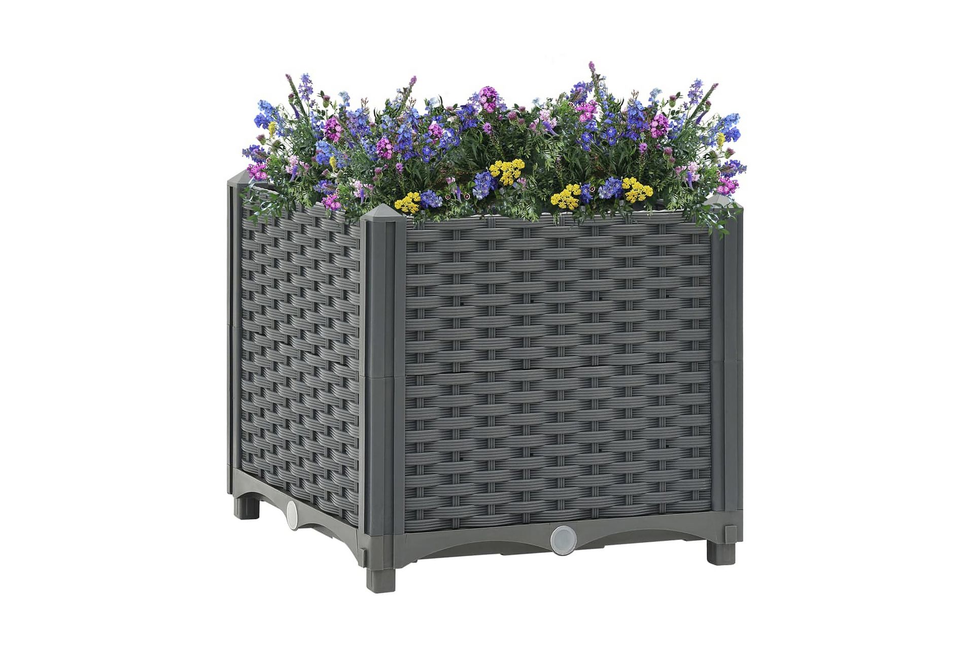 Høybed 40x40x38 cm polypropylen - Grå - Hagemøbler - Øvrig utendørs - Tilbehør utendørs - Hagekrukker