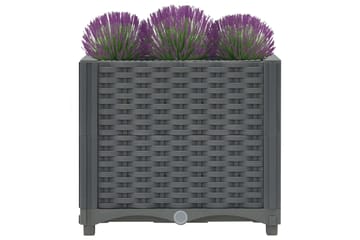Høybed 40x40x38 cm polypropylen - Grå - Hagemøbler - Øvrig utendørs - Tilbehør utendørs - Hagekrukker