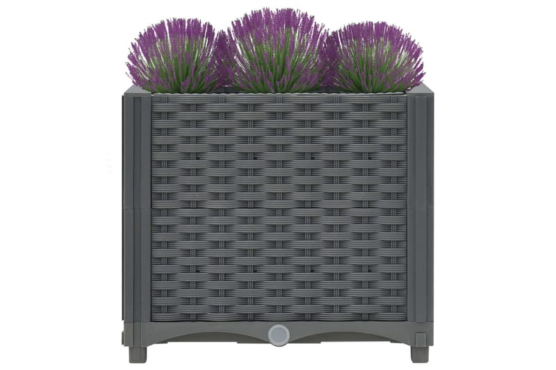 Høybed 40x40x38 cm polypropylen - Grå - Hagemøbler - Øvrig utendørs - Tilbehør utendørs - Hagekrukker