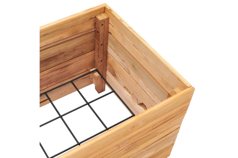 Høybed 50x40x38 cm resirkulert teak og stål - Hagemøbler - Øvrig utendørs - Tilbehør utendørs - Hagekrukker