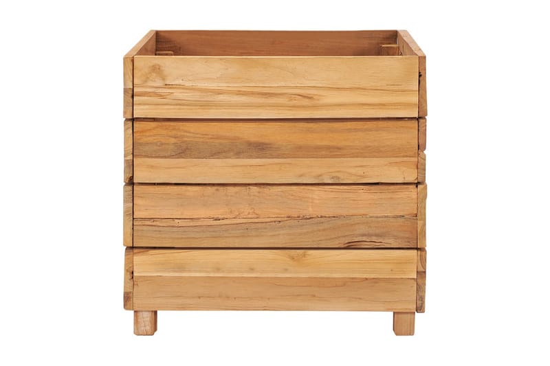 Høybed 50x40x38 cm resirkulert teak og stål - Hagemøbler - Øvrig utendørs - Tilbehør utendørs - Hagekrukker