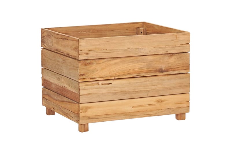 Høybed 50x40x38 cm resirkulert teak og stål - Hagemøbler - Øvrig utendørs - Tilbehør utendørs - Hagekrukker