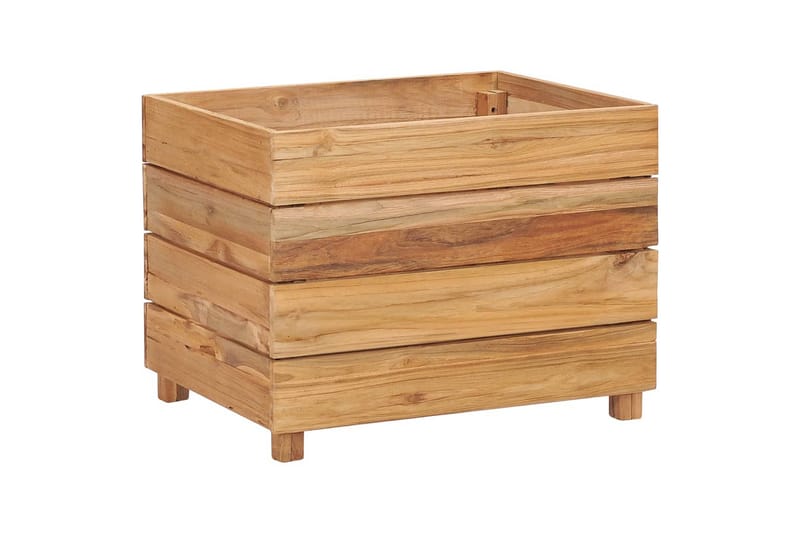 Høybed 50x40x38 cm resirkulert teak og stål - Hagemøbler - Øvrig utendørs - Tilbehør utendørs - Hagekrukker