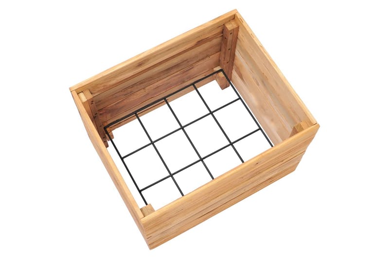 Høybed 50x40x38 cm resirkulert teak og stål - Hagemøbler - Øvrig utendørs - Tilbehør utendørs - Hagekrukker