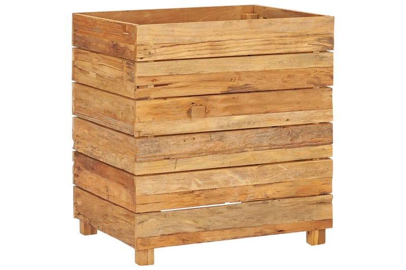 Høybed 50x40x55 cm resirkulert teak og stål - Hagemøbler - Øvrig utendørs - Tilbehør utendørs - Hagekrukker