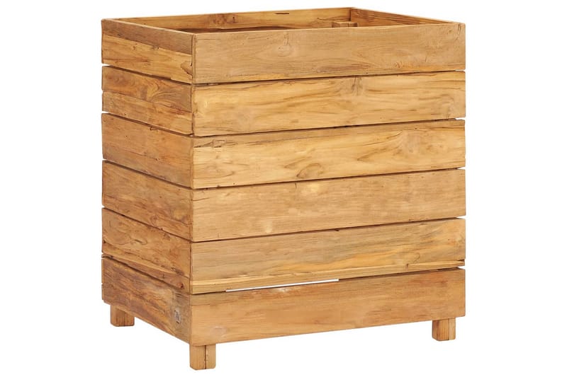 Høybed 50x40x55 cm resirkulert teak og stål - Hagemøbler - Øvrig utendørs - Tilbehør utendørs - Hagekrukker