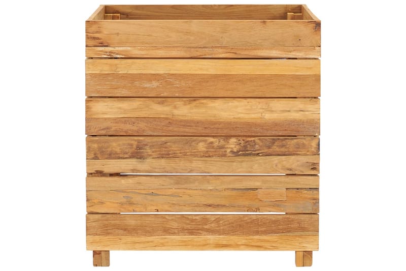 Høybed 50x40x55 cm resirkulert teak og stål - Hagemøbler - Øvrig utendørs - Tilbehør utendørs - Hagekrukker