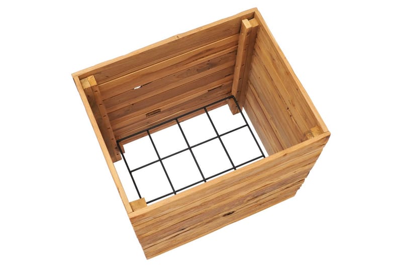 Høybed 50x40x55 cm resirkulert teak og stål - Hagemøbler - Øvrig utendørs - Tilbehør utendørs - Hagekrukker