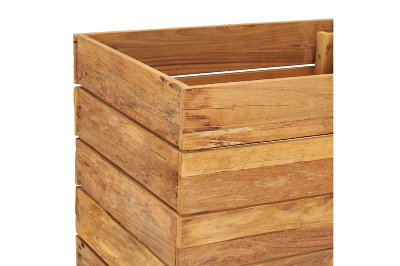 Høybed 50x40x55 cm resirkulert teak og stål - Hagemøbler - Øvrig utendørs - Tilbehør utendørs - Hagekrukker