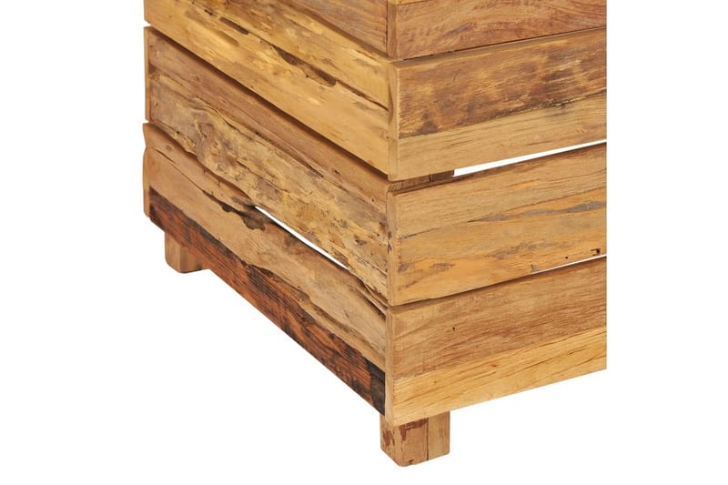 Høybed 50x40x55 cm resirkulert teak og stål - Hagemøbler - Øvrig utendørs - Tilbehør utendørs - Hagekrukker