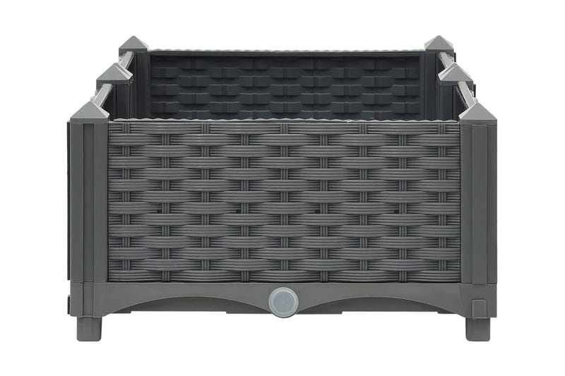 Høybed 80x40x23 cm polypropylen - Grå - Hagemøbler - Øvrig utendørs - Tilbehør utendørs - Hagekrukker