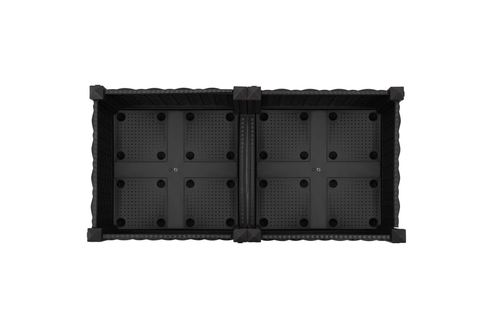 Høybed 80x40x23 cm polypropylen - Svart - Hagemøbler - Øvrig utendørs - Tilbehør utendørs - Hagekrukker