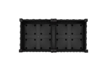Høybed 80x40x23 cm polypropylen - Svart - Hagemøbler - Øvrig utendørs - Tilbehør utendørs - Hagekrukker