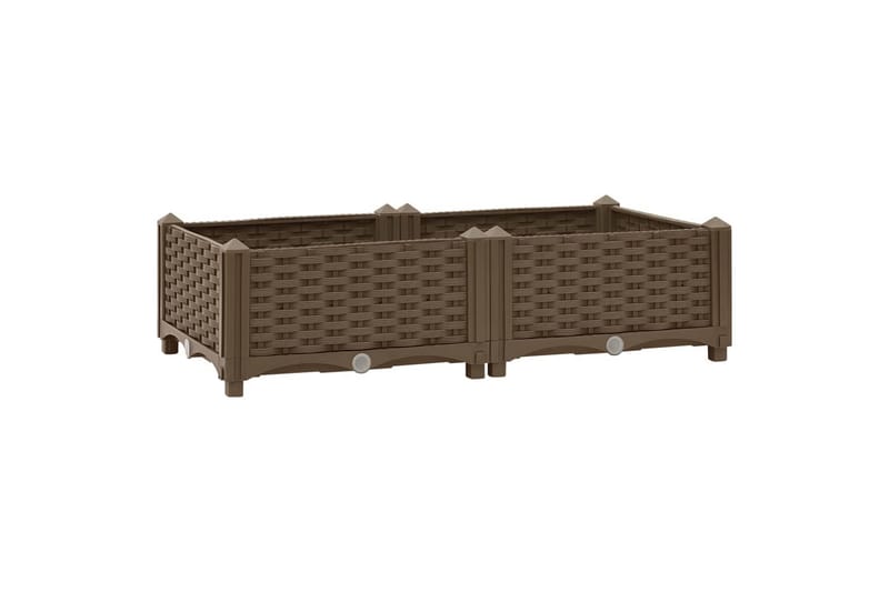 Høybed 80x40x23 cm polypropylen - Brun - Hagemøbler - Øvrig utendørs - Tilbehør utendørs - Hagekrukker