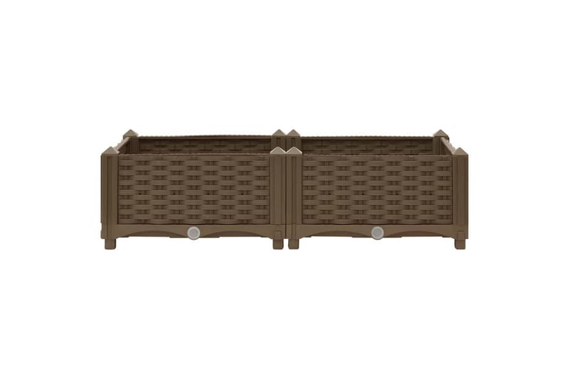 Høybed 80x40x23 cm polypropylen - Brun - Hagemøbler - Øvrig utendørs - Tilbehør utendørs - Hagekrukker