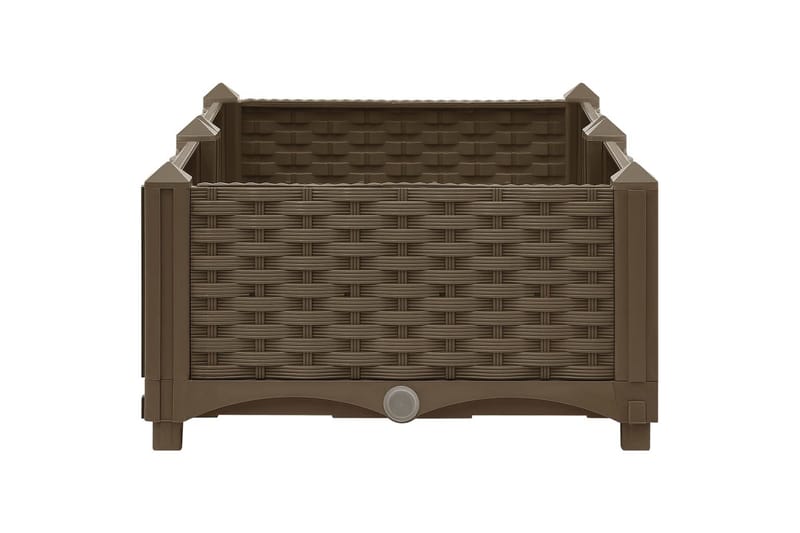 Høybed 80x40x23 cm polypropylen - Brun - Hagemøbler - Øvrig utendørs - Tilbehør utendørs - Hagekrukker