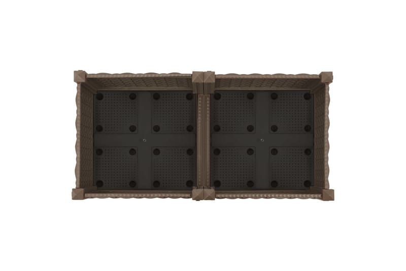 Høybed 80x40x23 cm polypropylen - Brun - Hagemøbler - Øvrig utendørs - Tilbehør utendørs - Hagekrukker
