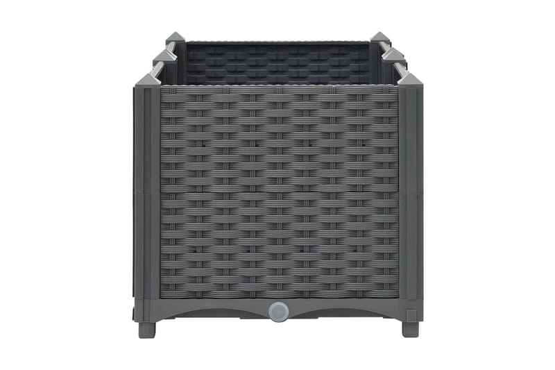 Høybed 80x40x38 cm polypropylen - Grå - Hagemøbler - Øvrig utendørs - Tilbehør utendørs - Hagekrukker