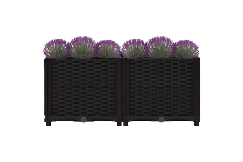 Høybed 80x40x38 cm polypropylen - Svart - Hagemøbler - Øvrig utendørs - Tilbehør utendørs - Hagekrukker