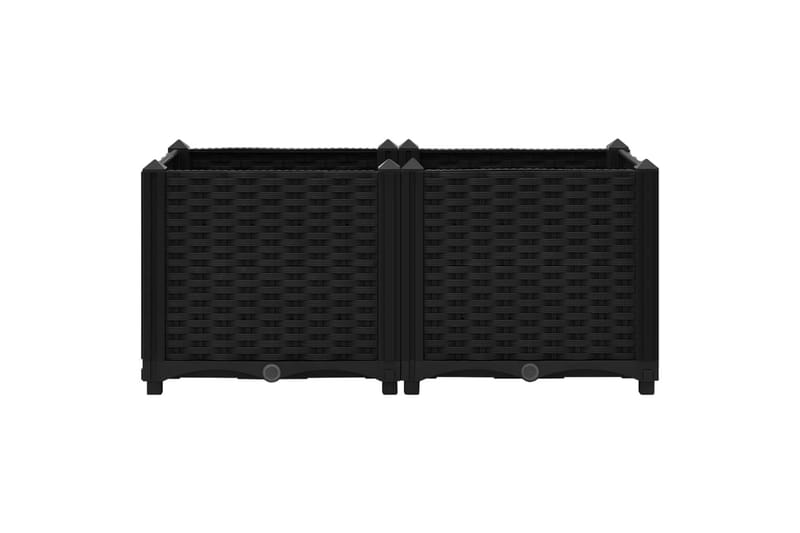 Høybed 80x40x38 cm polypropylen - Svart - Hagemøbler - Øvrig utendørs - Tilbehør utendørs - Hagekrukker