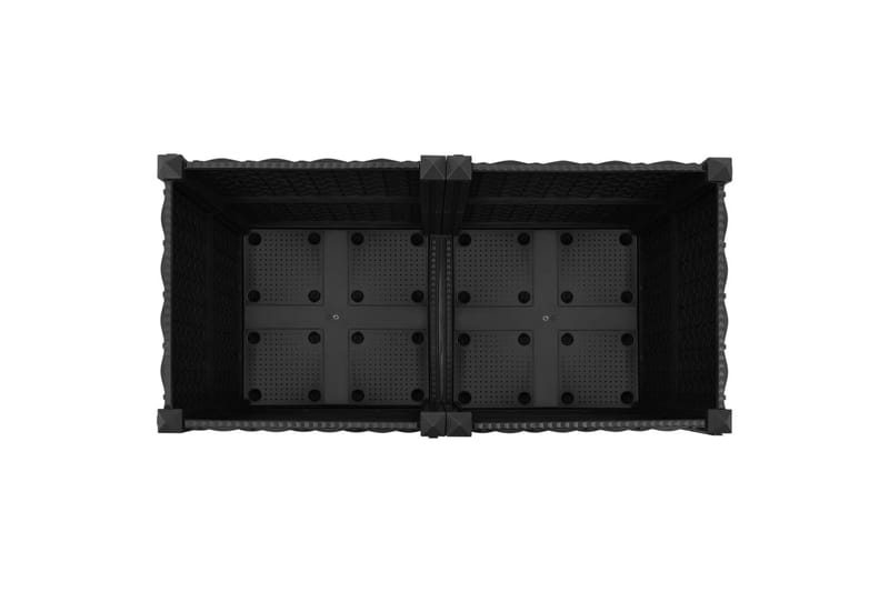 Høybed 80x40x38 cm polypropylen - Svart - Hagemøbler - Øvrig utendørs - Tilbehør utendørs - Hagekrukker